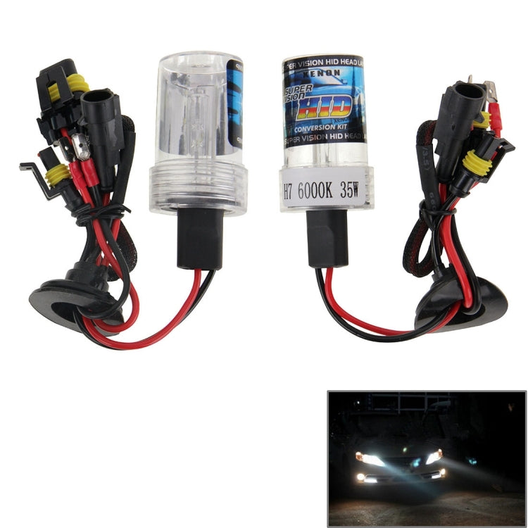 DC12V 35W H7 HID Xenon Light Single Beam Super Vision Waterproof Head Lamp, Color Temperature: 6000K, Pack of 2 - Xenon Lights by PMC TechLife | Online Shopping South Africa | PMC TechLife | Buy Now Pay Later Mobicred