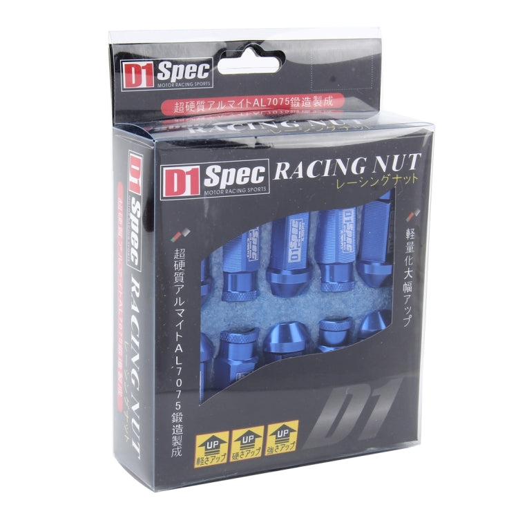 D1 Spec P1.5 M12x1.25 Racing Wheel Nut, Length: 50mm(Blue) - Nuts & Bolts by PMC TechLife | Online Shopping South Africa | PMC TechLife | Buy Now Pay Later Mobicred