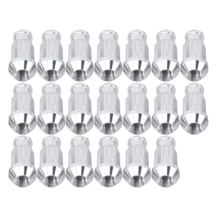 D1 Spec P1.5 M12x1.25 Racing Wheel Nut, Length: 50mm(Silver) - Nuts & Bolts by PMC TechLife | Online Shopping South Africa | PMC TechLife | Buy Now Pay Later Mobicred