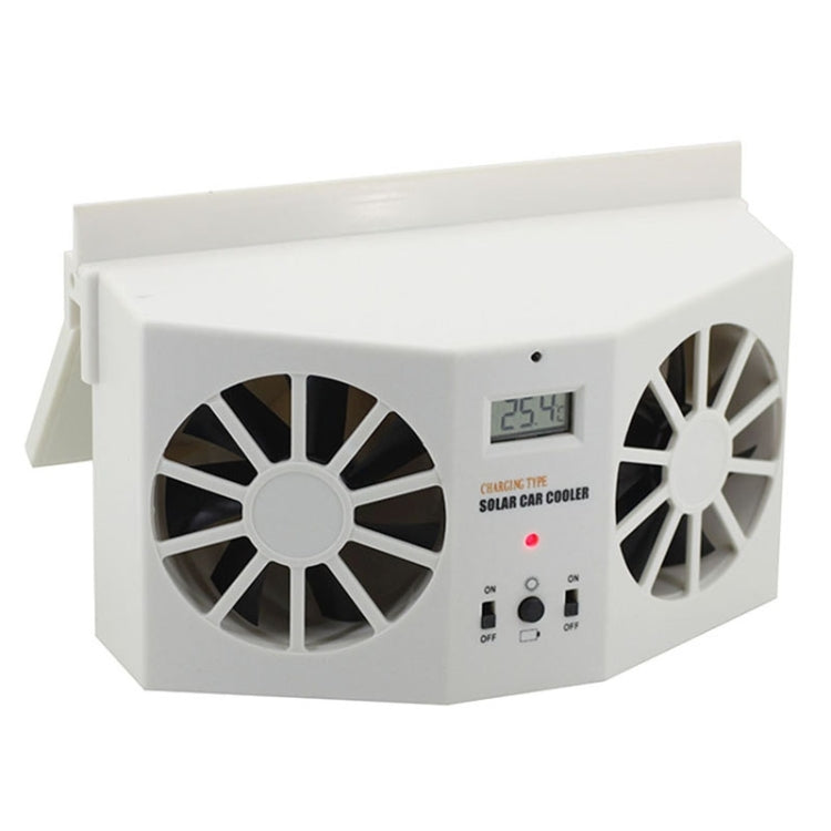 2W Solar Powered Car Auto Air Vent Cool Fan Cooler Ventilation System Radiator, with Temperature Display - Heating & Fans by PMC TechLife | Online Shopping South Africa | PMC TechLife | Buy Now Pay Later Mobicred