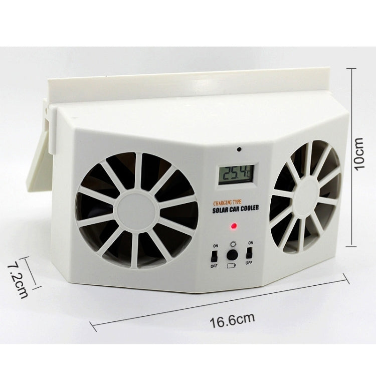 2W Solar Powered Car Auto Air Vent Cool Fan Cooler Ventilation System Radiator, with Temperature Display - Heating & Fans by PMC TechLife | Online Shopping South Africa | PMC TechLife | Buy Now Pay Later Mobicred