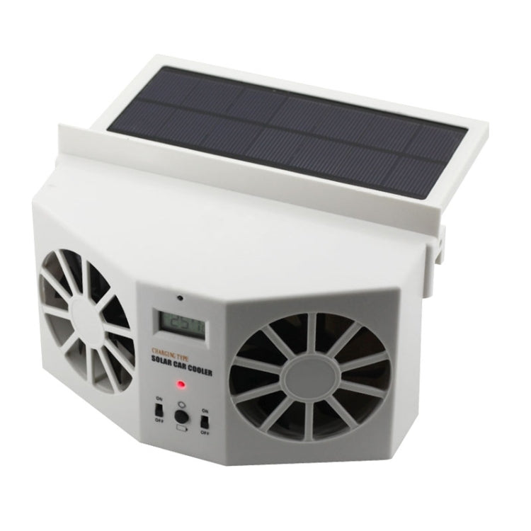 2W Solar Powered Car Auto Air Vent Cool Fan Cooler Ventilation System Radiator, with Temperature Display - Heating & Fans by PMC TechLife | Online Shopping South Africa | PMC TechLife | Buy Now Pay Later Mobicred