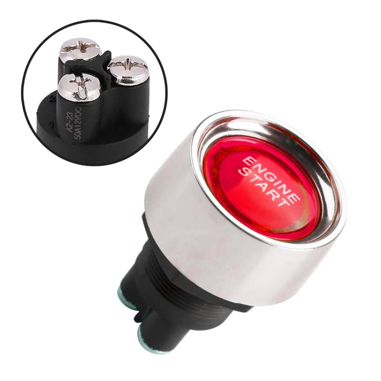 Red Light Push Start Ignition Switch for Racing Sport (DC 12V)(Red) - Car Switches by PMC TechLife | Online Shopping South Africa | PMC TechLife | Buy Now Pay Later Mobicred
