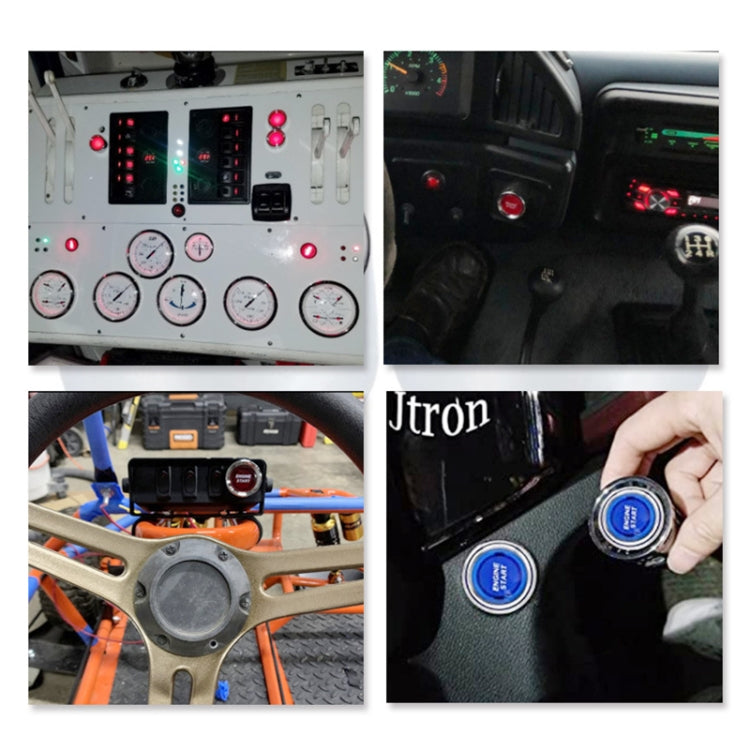 Blue Light Push Start Ignition Switch for Racing Sport (DC 12V) - Car Switches by PMC TechLife | Online Shopping South Africa | PMC TechLife | Buy Now Pay Later Mobicred