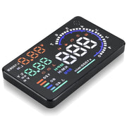 A8 5.5 inch Car OBDII HUD Warning System Vehicle-mounted Head Up Display Projector with LED, Support Fuel Consumption & Over Speed Alarm & Water Temperature & Fault Diagnosis