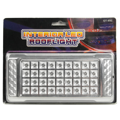 White Interior 36 LED Roof Light for Vehicle (DC 12V)(Silver) - Dome Lights by PMC TechLife | Online Shopping South Africa | PMC TechLife | Buy Now Pay Later Mobicred