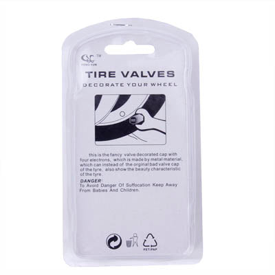 Tire Valve Caps 4 pcs with Wrench Keychain(Silver) - free shipping - PMC TechLife - Order now!