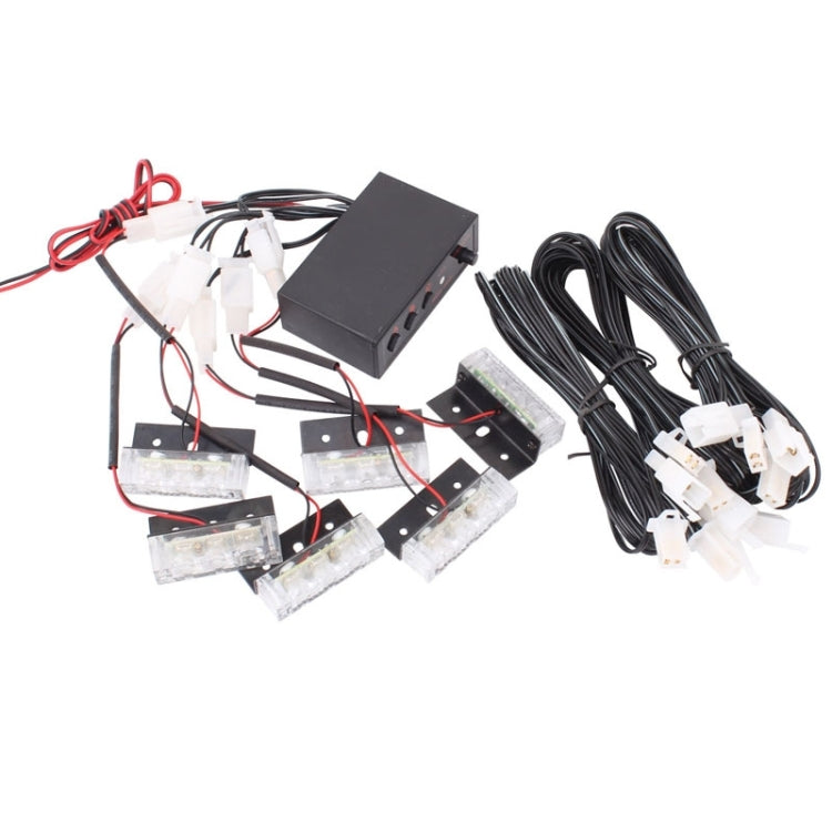 6W 450LM 6 x 3-LED Yellow Light 577nm Car Strobe Flash Warning Light Signal Lamp, DC 12V - Warning Lights by PMC TechLife | Online Shopping South Africa | PMC TechLife | Buy Now Pay Later Mobicred