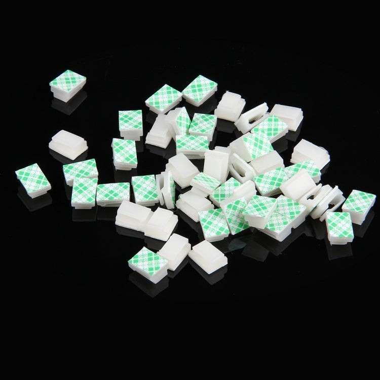 100 PCS Adhesive Backed Cable Clip  Set(White) - Booster Cable & Clip by PMC TechLife | Online Shopping South Africa | PMC TechLife | Buy Now Pay Later Mobicred