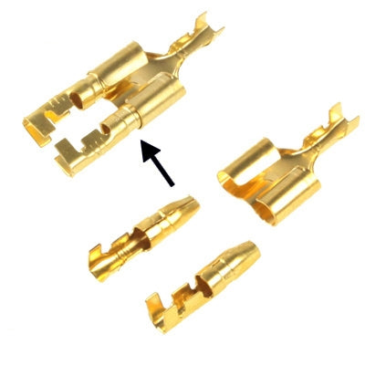 100pcs DIY Crimp Terminal Female to 2 x Male Spade Connector, Cable size: 1-2.5mm2 (100pcs in one packaging, the price is for 100pcs) - Booster Cable & Clip by PMC TechLife | Online Shopping South Africa | PMC TechLife | Buy Now Pay Later Mobicred