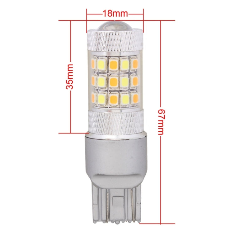 T20/7443 8W 420LM White + Yellow Light 42 LED 2835 SMD Car Brake Light Steering Light Bulb, DC 12V - Brake Lights by PMC TechLife | Online Shopping South Africa | PMC TechLife | Buy Now Pay Later Mobicred