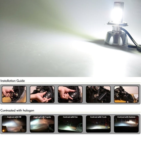 2 PCS 7443 650 Lumen 50W 10-3535-LEDs 6500K White Light Brake Light, DC 12-24V