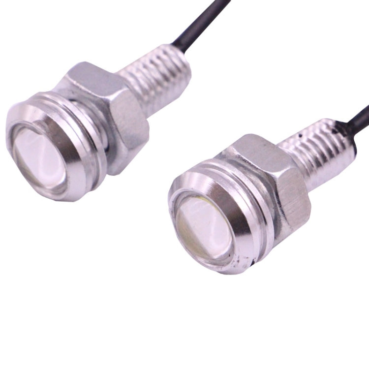 2 PCS 2x 2W Waterproof Eagle Eye Light White LED Light for Vehicles, Cable Length: 60cm(Silver) - Eagle Eye Lamps by PMC TechLife | Online Shopping South Africa | PMC TechLife | Buy Now Pay Later Mobicred