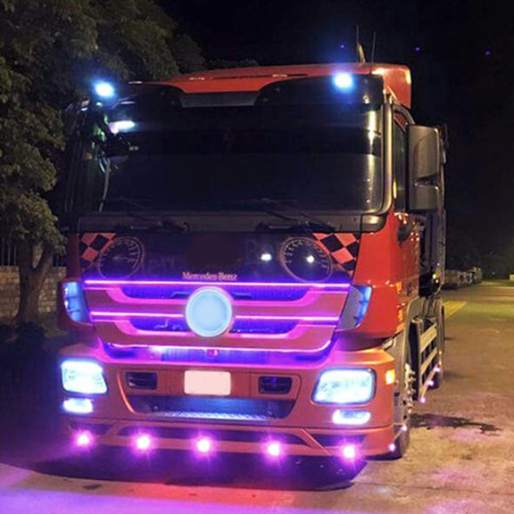 2 PCS 3W  Water-resistant Eagle Eye light LED Light for Vehicles, Cable Length: 60cm(Pink Light)