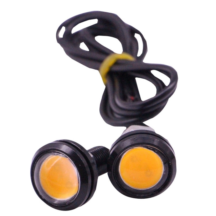 2 PCS 2x 3W 120LM Waterproof Eagle Eye Light Yellow LED Light for Vehicles, Cable Length: 60cm(Black) - Eagle Eye Lamps by PMC TechLife | Online Shopping South Africa | PMC TechLife | Buy Now Pay Later Mobicred