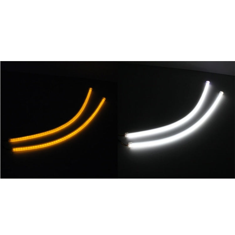 2 PCS  4.5W 270LM 6500K 597-577nm White + Yellow Wired LED Tube Daytime Running Light DRL Steering Lamp, DC12V, Lamp Length:45cm - Fog / Driving Lights by PMC TechLife | Online Shopping South Africa | PMC TechLife | Buy Now Pay Later Mobicred