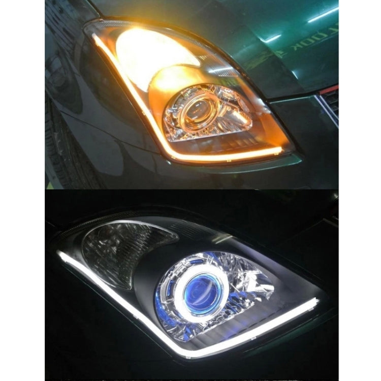 2 PCS  4.5W 270LM 6500K 597-577nm White + Yellow Wired LED Tube Daytime Running Light DRL Steering Lamp, DC12V, Lamp Length:45cm - Fog / Driving Lights by PMC TechLife | Online Shopping South Africa | PMC TechLife | Buy Now Pay Later Mobicred