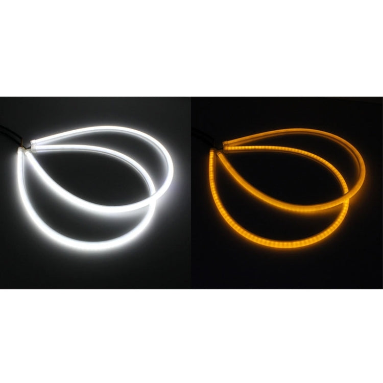 2 PCS  6W 360LM 6500K 597-577nm White + Yellow Wired LED Tube Daytime Running Light DRL Steering Lamp, DC12V, Lamp Length:60cm - Fog / Driving Lights by PMC TechLife | Online Shopping South Africa | PMC TechLife | Buy Now Pay Later Mobicred
