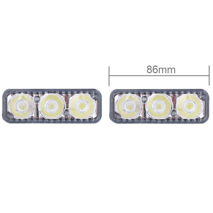 2 PCS MZ 9W 540LM 6500K 3-LED White Light Wired Car Daytime Running Light Fog Lamp, DC12-24V,Light Wire: 15cm - Fog / Driving Lights by PMC TechLife | Online Shopping South Africa | PMC TechLife | Buy Now Pay Later Mobicred