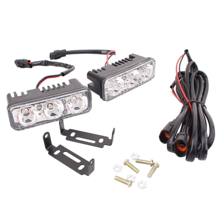 2 PCS MZ 9W 540LM 6500K 3-LED White Light Wired Car Daytime Running Light Fog Lamp, DC12-24V,Light Wire: 15cm - Fog / Driving Lights by PMC TechLife | Online Shopping South Africa | PMC TechLife | Buy Now Pay Later Mobicred