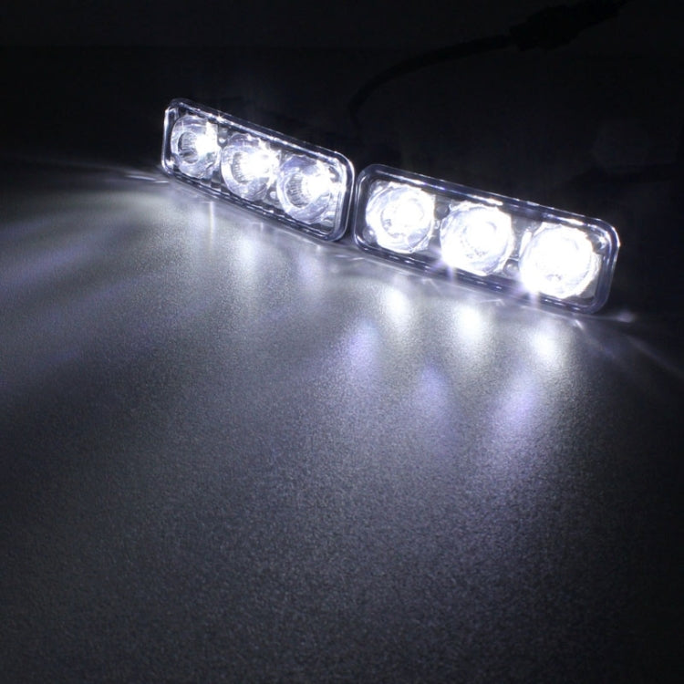 2 PCS MZ 9W 540LM 6500K 3-LED White Light Wired Car Daytime Running Light Fog Lamp, DC12-24V,Light Wire: 15cm - Fog / Driving Lights by PMC TechLife | Online Shopping South Africa | PMC TechLife | Buy Now Pay Later Mobicred