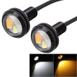 2 PCS 22.5mm 2W 200LM White + Yellow Light 4 LED SMD 5630 Eagle Eye Car Steering Light Daytime Running Light(Black) - Eagle Eye Lamps by PMC TechLife | Online Shopping South Africa | PMC TechLife | Buy Now Pay Later Mobicred