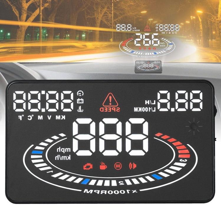 E300 5.5 inch Car OBDII / EUOBD HUD Vehicle-mounted Head Up Display Security System, Support Speed & Fuel Consumption, Overspeed Alarm,  Fuel Consumption, Water Temperature, etc.(Black) - Head Up Display System by PMC TechLife | Online Shopping South Africa | PMC TechLife | Buy Now Pay Later Mobicred