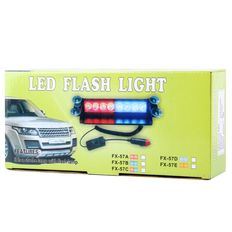 8W 800LM 8-LED White + Yellow Light 3-Modes Adjustable Angle Car Strobe Flash Dash Emergency Light Warning Lamp with Suckers, DC 12V - Warning Lights by PMC TechLife | Online Shopping South Africa | PMC TechLife | Buy Now Pay Later Mobicred