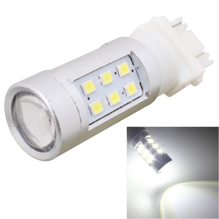 2 PCS T25 4.2W 630LM White Light Dual Wires 21 LED 2835 SMD Car Brake Light Daytime Running Light Bulb,  DC 12V - Brake Lights by PMC TechLife | Online Shopping South Africa | PMC TechLife | Buy Now Pay Later Mobicred