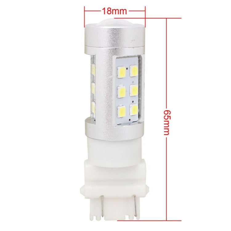 2 PCS T25 4.2W 630LM White Light Dual Wires 21 LED 2835 SMD Car Brake Light Daytime Running Light Bulb,  DC 12V - Brake Lights by PMC TechLife | Online Shopping South Africa | PMC TechLife | Buy Now Pay Later Mobicred