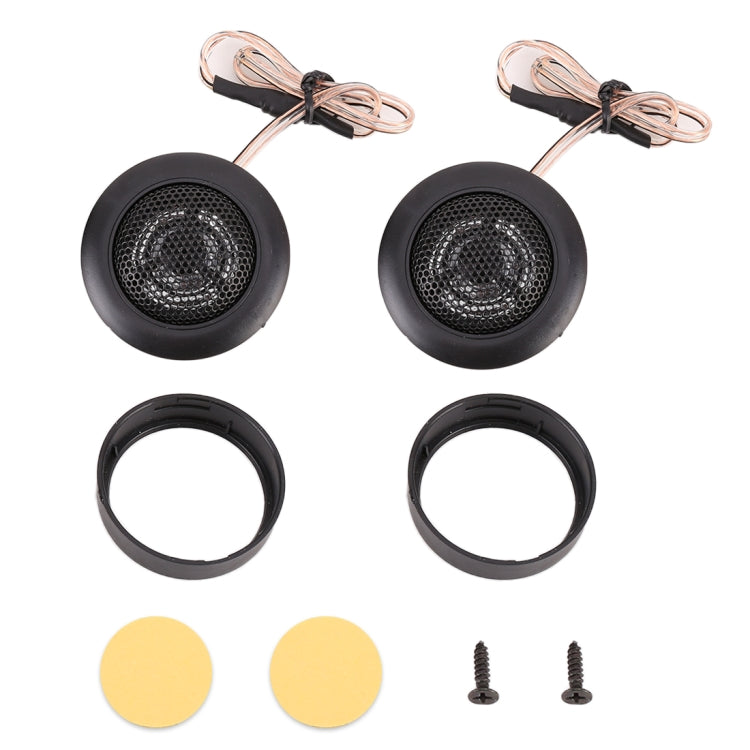 2 PCS 500W High Efficiency Mini Dome Tweeter Speakers for Car Audio System(Black) - Car Amplifiers by PMC TechLife | Online Shopping South Africa | PMC TechLife | Buy Now Pay Later Mobicred