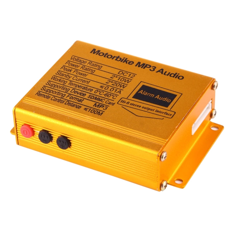 Motorcycle Anti-theft Digital MP3 with 2.5 inch Speaker, FM Radio & Remote Control, Support SD Card & USB Flash Disk(Black) - Theft Protection by PMC TechLife | Online Shopping South Africa | PMC TechLife | Buy Now Pay Later Mobicred