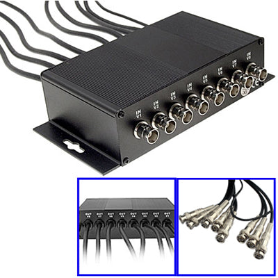 8 Channel CCTV BNC Surge Arrester Surge Protector Device (CoaxJK/ V8)(Black) - Video Balun by PMC Jewellery | Online Shopping South Africa | PMC Jewellery | Buy Now Pay Later Mobicred
