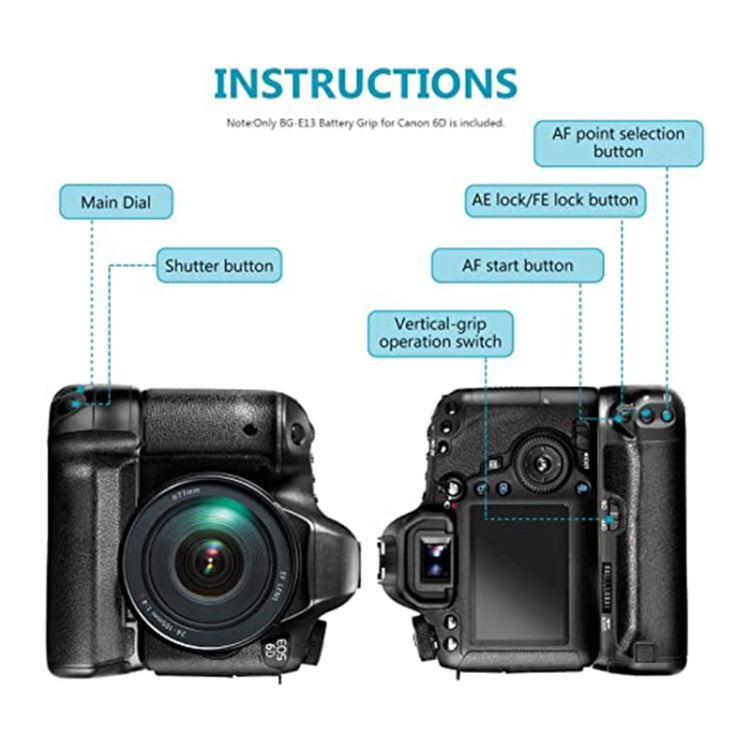 Battery Grip for Canon 6D - free shipping - PMC Jewellery - Order now!
