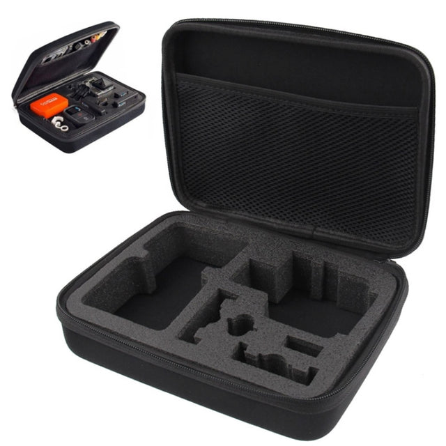 Shockproof Water-resistant EVA Portable Case for GoPro, Insta360, DJI and Other Action Camerasi, Size: 22.5cm x 17.5cm x 6.7cm(Black)