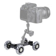 Floor Table Video Slider Track Dolly Car for DSLR Camera(Black) - free shipping - PMC TechLife - Order now!