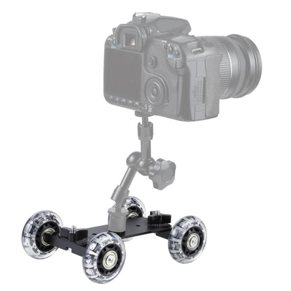 Floor Table Video Slider Track Dolly Car for DSLR Camera(Black) - free shipping - PMC Jewellery - Order now!