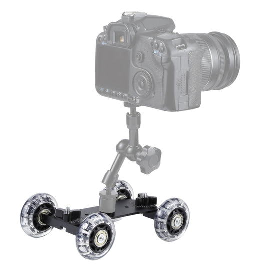 Floor Table Video Slider Track Dolly Car for DSLR Camera(Black) - free shipping - PMC Jewellery - Order now!