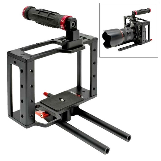 DEBO DET-08 Camera Cage Handle Kit for SLR Camera 5D2 / 5D3 (Black+Red) - free shipping - PMC Jewellery - Order now!