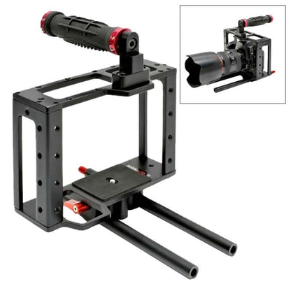 DEBO DET-08 Camera Cage Handle Kit for SLR Camera 5D2 / 5D3 (Black+Red) - free shipping - PMC Jewellery - Order now!