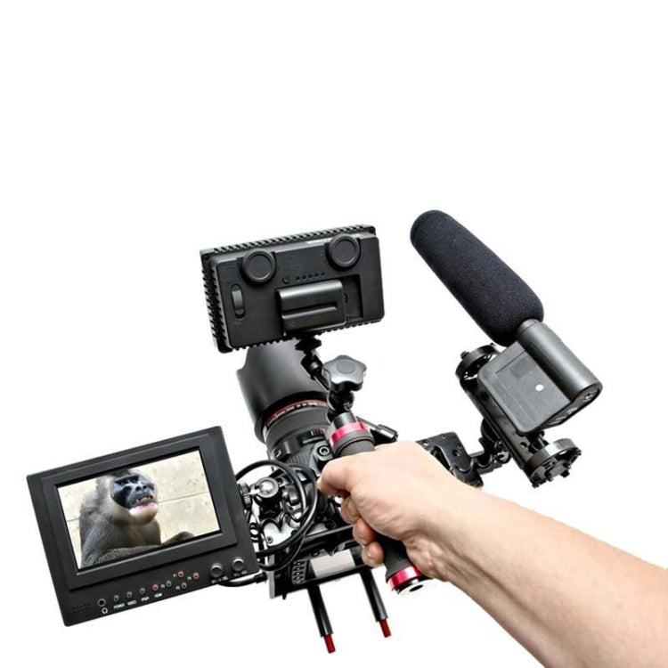 DEBO DET-08 Camera Cage Handle Kit for SLR Camera 5D2 / 5D3 (Black+Red) - free shipping - PMC TechLife - Order now!