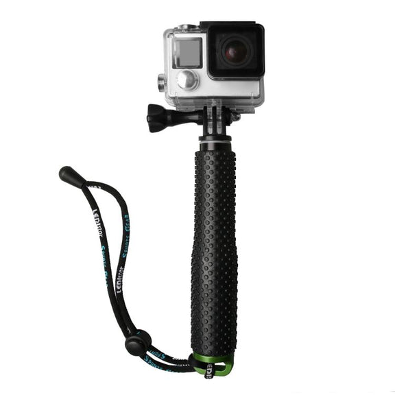Handheld 49cm Extendable Pole Monopod with Screw for GoPro, Insta360, DJI and Other Action Cameras(Green)