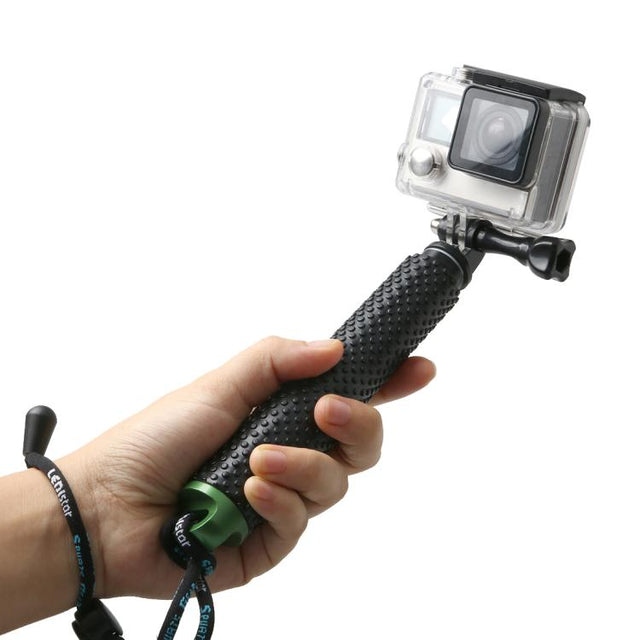 Handheld 49cm Extendable Pole Monopod with Screw for GoPro, Insta360, DJI and Other Action Cameras(Green)