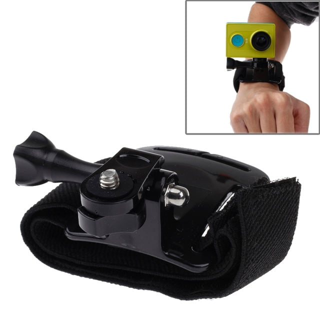 GP110 Arm Belt / Wrist Strap + Connecter Mount for GoPro, Insta360, DJI and Other Action Cameras(Black)