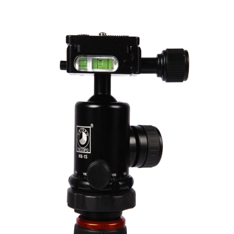 Triopo MT-2504C Adjustable Portable Aluminum Tripod with NB-1S Ball Head for Canon Nikon Sony DSLR Camera(Black)