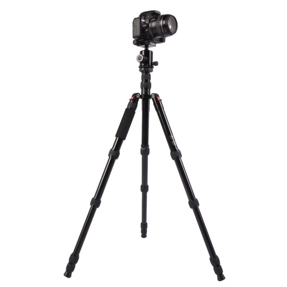 Triopo MT-2805C Adjustable Portable Aluminum Tripod with NB-2S Ball Head for Canon Nikon Sony DSLR Camera(Black)