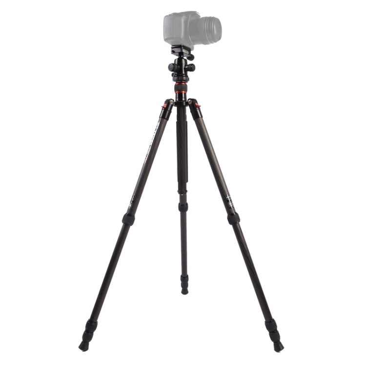 Triopo GT-2504X8.C Adjustable Portable Carbon Fiber Tripod with B-1 Aluminum Ball Head for Canon Nikon Sony DSLR Camera(Black) - free shipping - PMC TechLife - Order now!