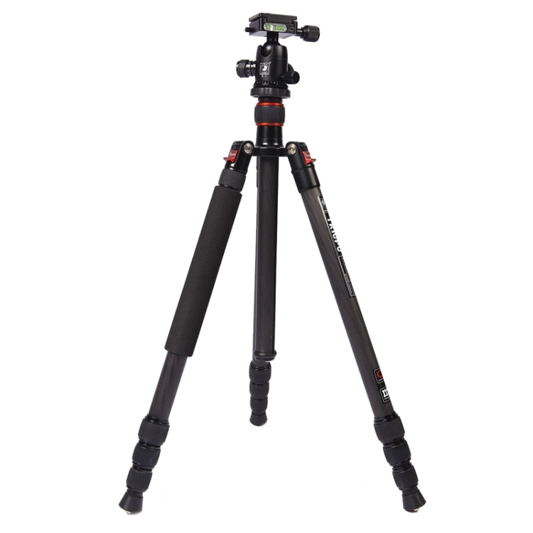 Triopo GT-2504X8.C Adjustable Portable Carbon Fiber Tripod with B-1 Aluminum Ball Head for Canon Nikon Sony DSLR Camera(Black)