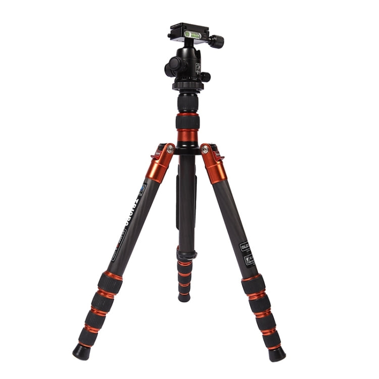 Triopo GT-2505x8.C Adjustable Portable Carbon Fiber Tripod with B-1 Aluminum Ball Head for Canon Nikon Sony DSLR Camera(Black) - free shipping - PMC TechLife - Order now!