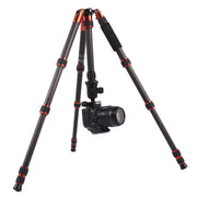 Triopo GT-2505x8.C Adjustable Portable Carbon Fiber Tripod with B-1 Aluminum Ball Head for Canon Nikon Sony DSLR Camera(Black)